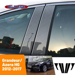 Voor Hyundai Grandeur Azera Hg 2012-2017 2013 2014 2015 Koolstofvezel Raam Deurkolom Deal B C Stijl Palen Cover Trim Sticker