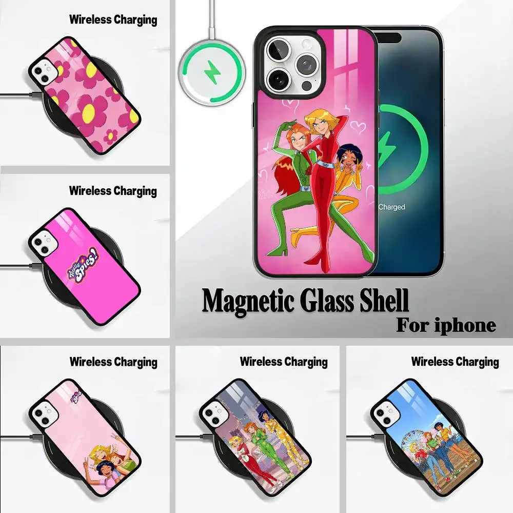 Classic animation T-Totally- Spies Wireless charging phone case compatible with iPhone 17/16/15/14/13/12/11