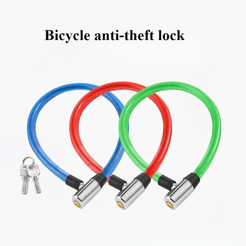 Bicycle Lock Anti-theft Locks Portable Steel Cable Lock-on Wire Battery Car Glass Door Chain Outdoor Bicycle Locks Accessories
