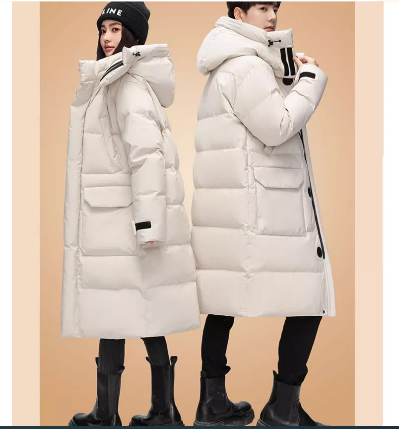 Winter Polar Couple Down jacket Mid length Thickened Coat