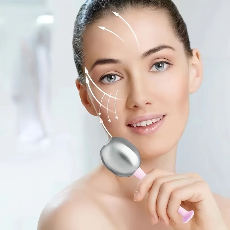 Globi di ghiaccio per il viso Globi spa per il viso criogenici rinfrescanti in acciaio inossidabile per massaggiatore per occhi viso antietà Strumento per la cura della pelle per la cura della bellezza