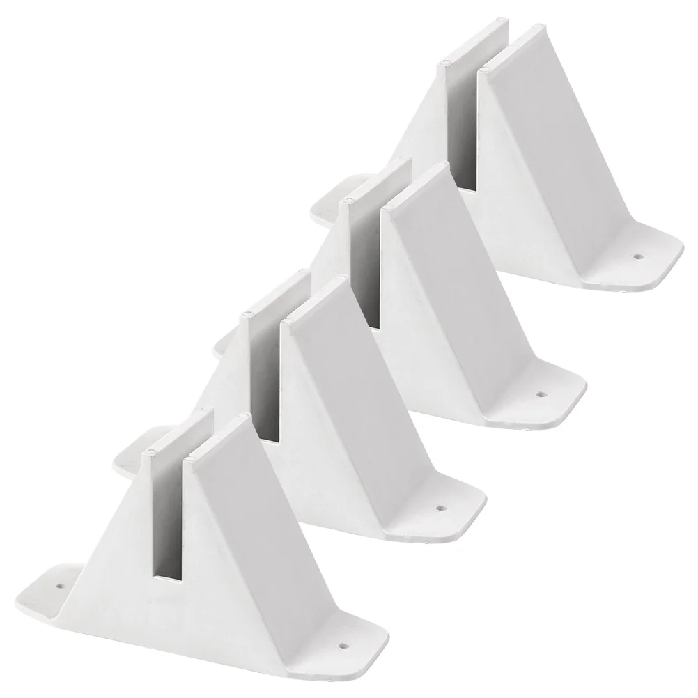 

4pcs White Fence Base Garden Holders Plastic Stand Support Post Anchors for Fences Stable Matching Colors