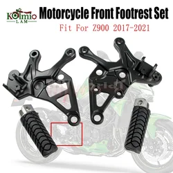 Fit For KAWASAKI Z900 2017 - 2023 Z 900 Motorcycle Accessories Front Footrest Set Foot Pegs Bracket Mount 2018 2019 2020 2021