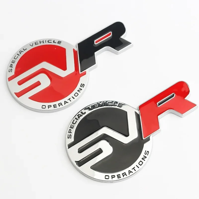 3D Metal SVR Special Vehicle Rear Trunk Logo Badge Emblem Decals For Land Range Rover Sport L494 494 SVR Sticker Accessories