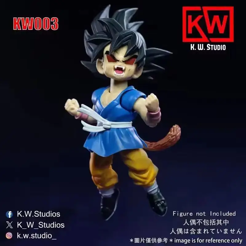 Figuarts New Dragon Ball Kw Studio Gt S.H. Shf Kw003 Kw004 Ssj1 Ssj2 Ssj3 Bundle Set Goku Gt Head Accessories Kit Model Kids