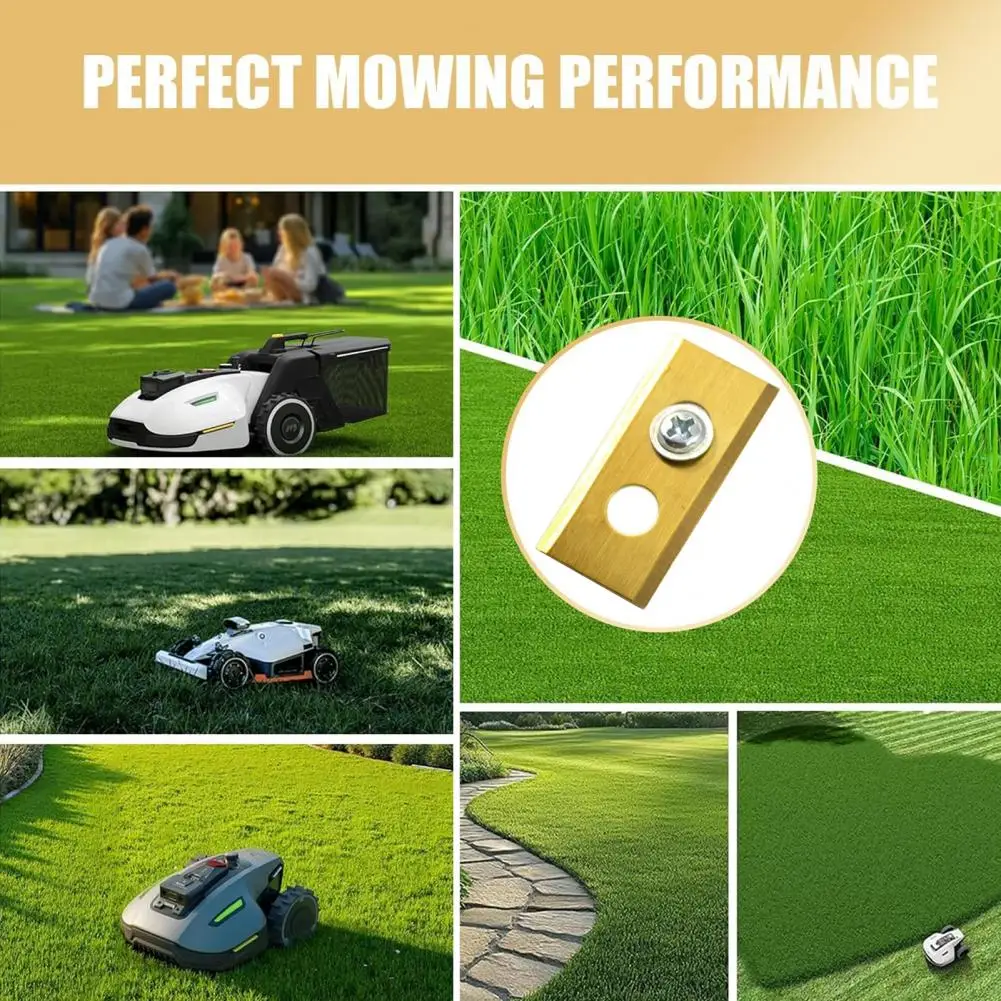 

Easy Install Lawn Mower Blade Durable Lawn Mower Blade Stainless Steel Lawn Mower Blades for Worx Landroid Models Robotic