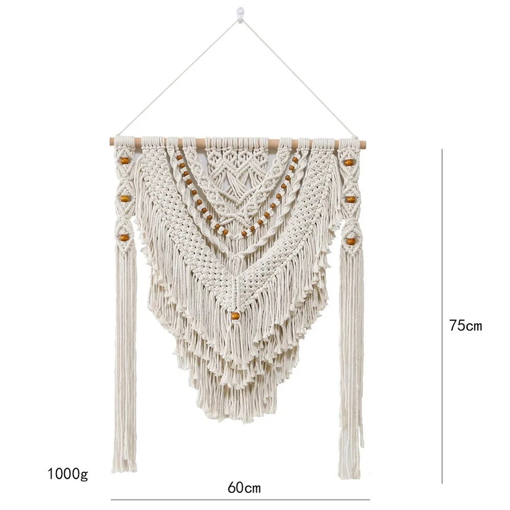 Minimalist Modern Aesthetic Bohemian Wall Tapestry Enduring Texture Material Neutral for beige Design Tapestry