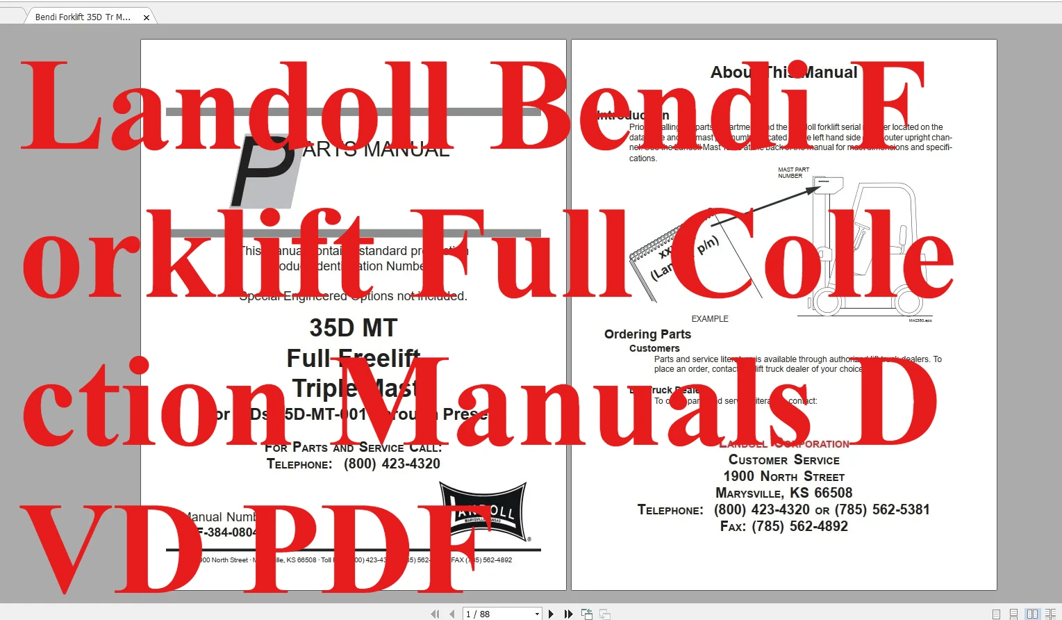 

АвтоDVD Landoll Bendi Вилочный погрузчик Полная коллекция Руководства DVD PDF