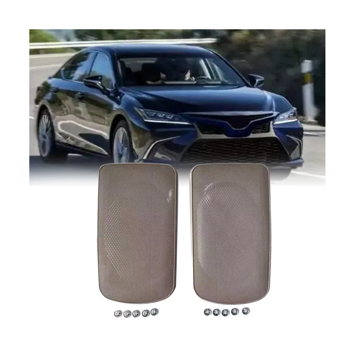 1Pair 04007-521AA-EO Rear Left Right Speaker Grille Cover Net for Toyota Camry 2002-2006 Loudspeaker Horn Panel Caps