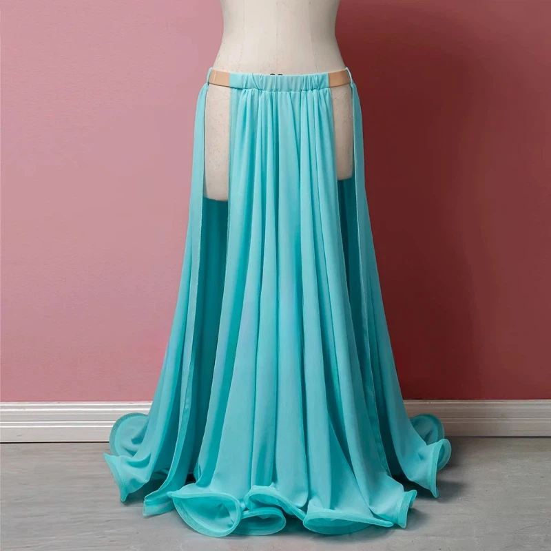 

Belly Dancing Costume Women's Customized High End Satin Sexy Split Long Skirts Oriental Dance Professional Performance Clothing
