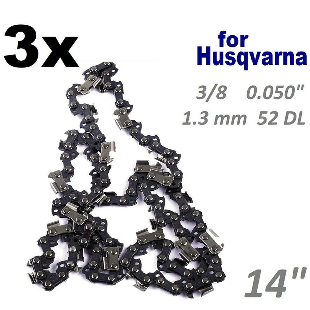 3x 14inch/35cm Chainsaw Saw Chain 1.3MM 3/8 0.050