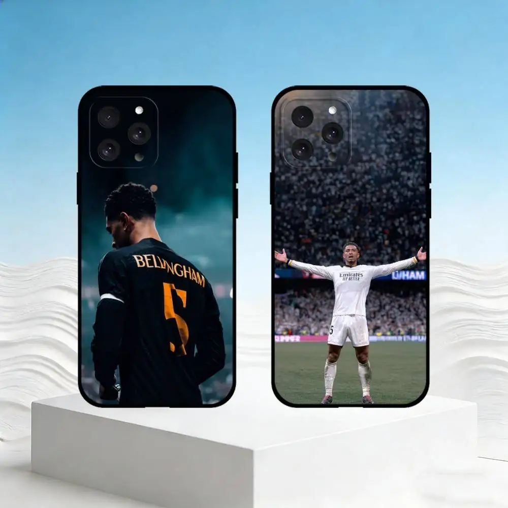 

J-Jude Bellingham Phone Case For iPhone 17,16,15,14,13,12,11 Plus,Pro Max,SE4Soft Silicone Black Cover