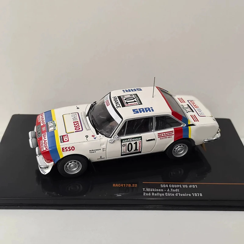 IXO 1/43 Scale 504 V6 #1/#2 1978 Alloy Car Model Static Collection Decorated Holiday Gifts Toys Souvenir Gift