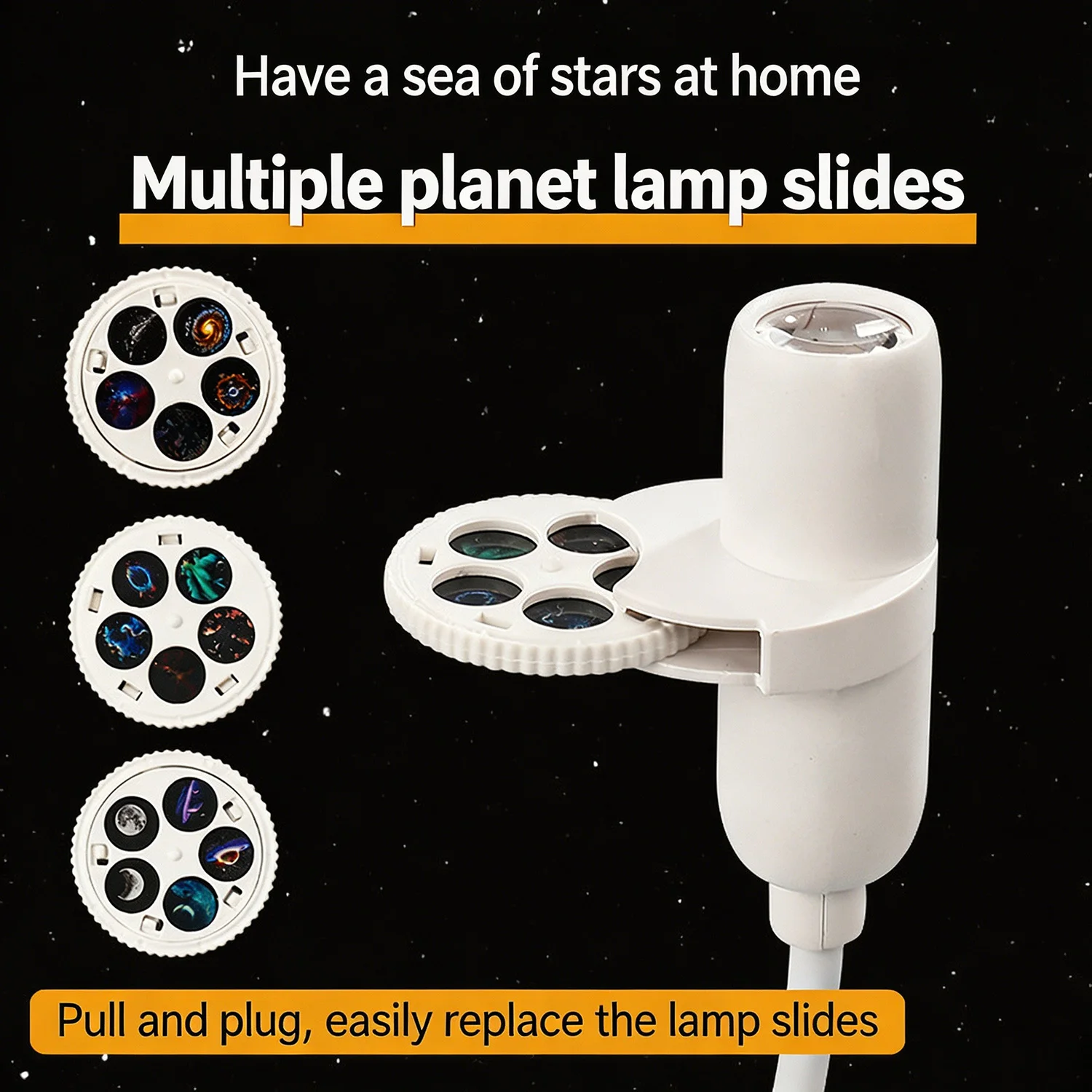 USB-Galaxie-Projektor-Licht 360 °   Einstellbare Ambiente-Sternenprojektionsleuchten Auto-Atmosphärenprojektionslampe Weltraum-Mondnachtlicht