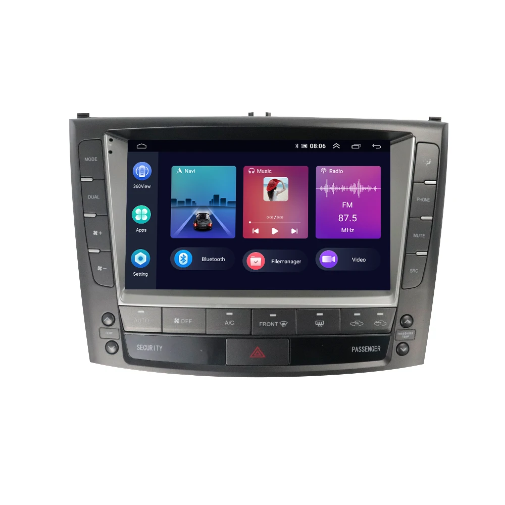 For Lexus IS IS300 IS200 IS250 IS350 2005 - 2013 Android 11 Screen Car Radio Central Multimidia Player GPS AutoStereo