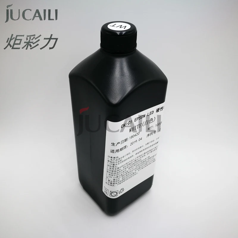 JCL 1L Flexible Leather Hard Ink for Epson DX5 DX7 TX800 UV Flatbed Printer Bottle A2 A3 A4 L1800 L805 R2000 R1390