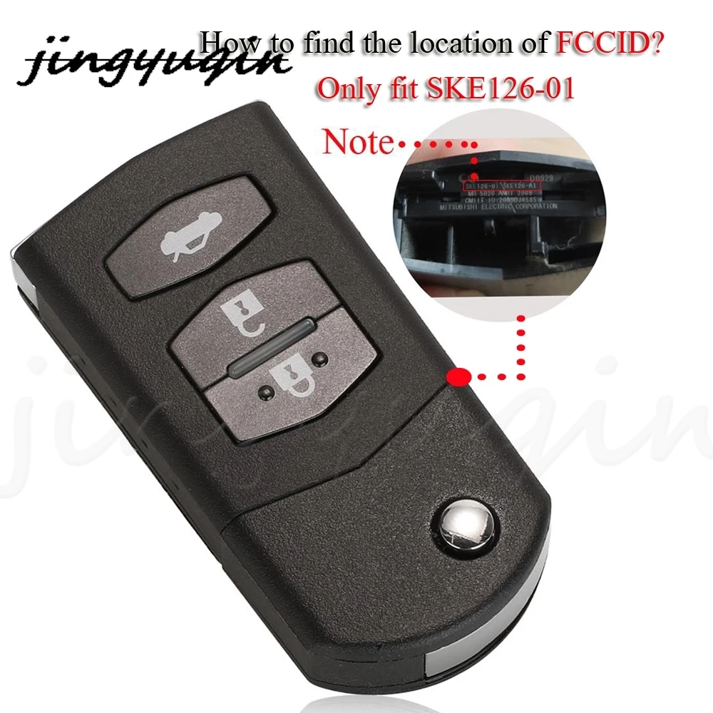 jingyuqin Remote Car Key 433Mhz 4D63 Chip SKE126-01 For MAZDA Car 2 M2 Demio /3 M3 Axela/ 5 M5 Premacy / 6 M6 Atenza / 8 M8