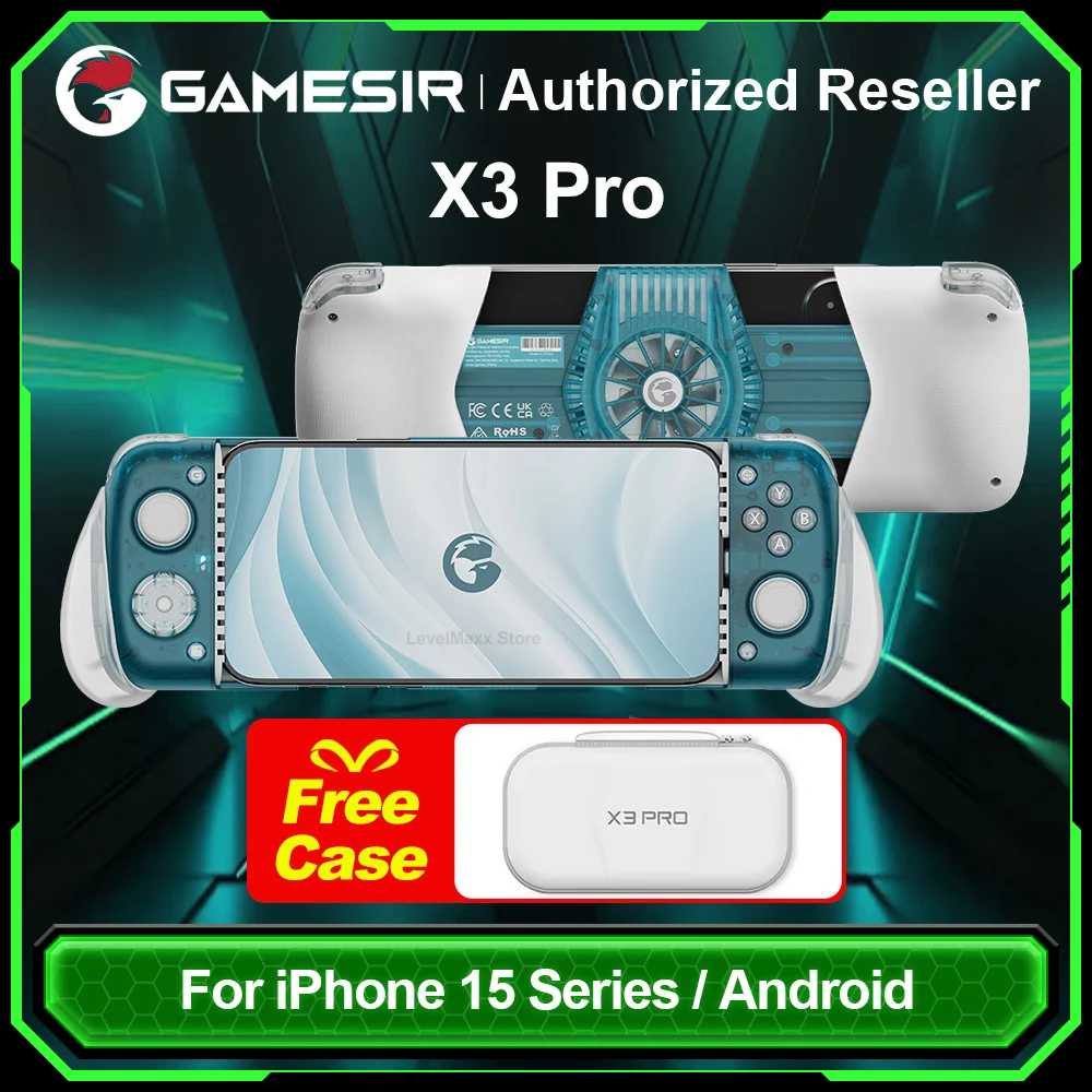 

Gamesir X3 Pro Mobile Phone Gaming Controller With Cooling Fan, Hall Effect Joystick for iPhone and Android Game