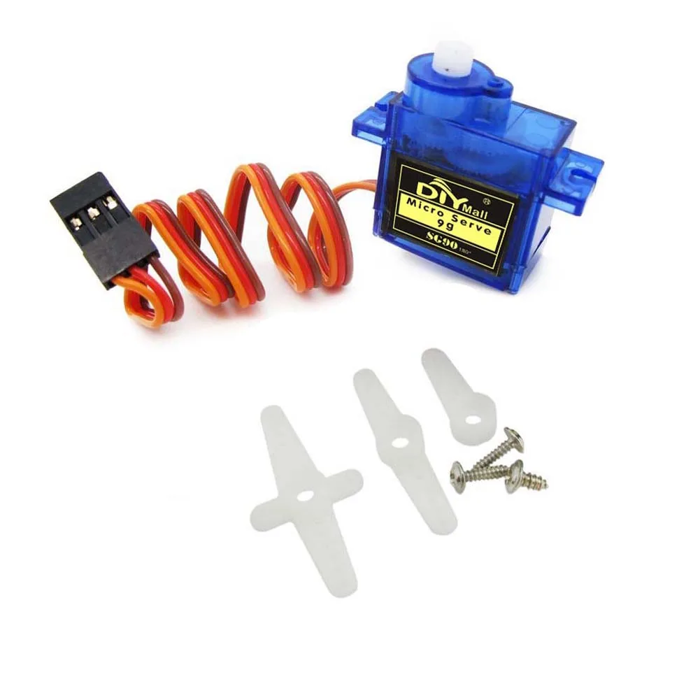 9g Micro Analog Servo SG90 180 Grad mit Zubehör 3Pin Kabel für DIY RC Flugzeug Flugzeug Hubschrauber Auto Roboter Spielzeug