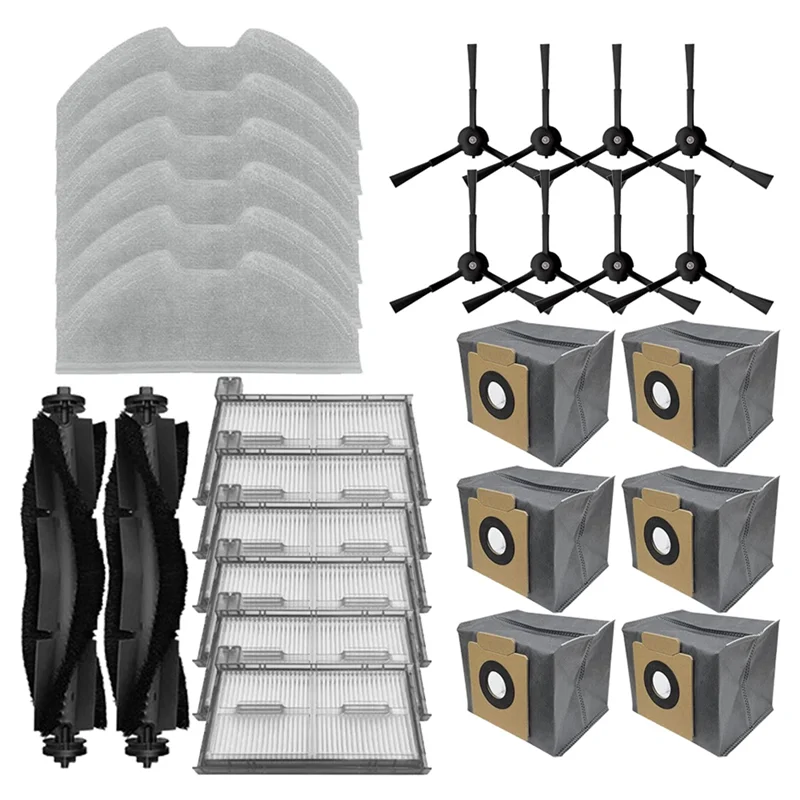 

【Home-Accessories】For Eufy X8 Pro/X8 Pro SES Robot Vacuum Cleaner Replacement Accessories Main Brush Side Brush Filter Mop Cloth