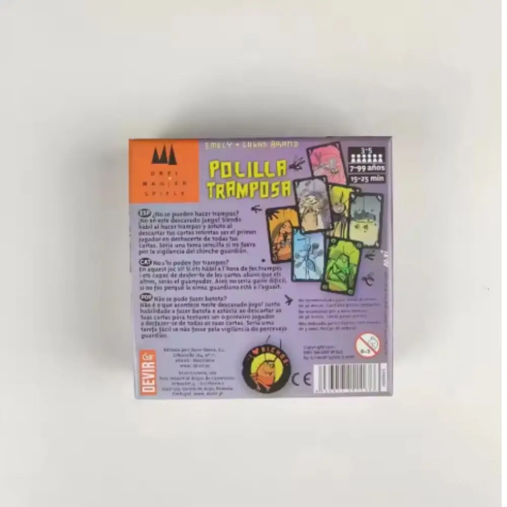 بطاقات Mogel Motte Polilla Jeu de Society Devir-jeu fauve triche/Royal Xiaoqiang Cheating Moth Cards #6