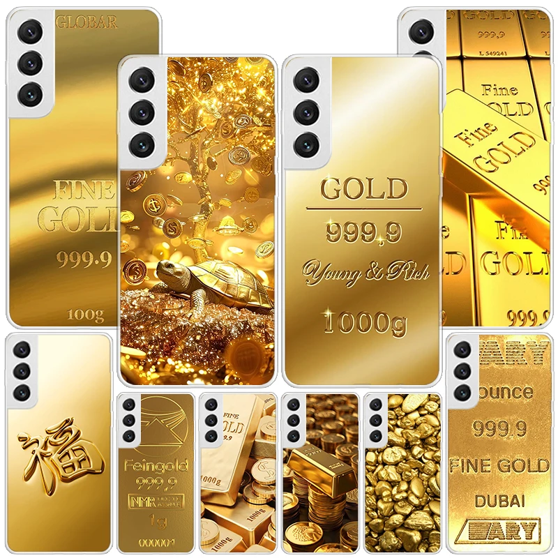 כיסוי טלפון עם הדפס דוגמת זהב ל-Samsung Galaxy Note 20 20Ultra 10 Pro 9 8 S10 Plus S9 S8 + S7 Edge Lite כיסוי רך ומהנה