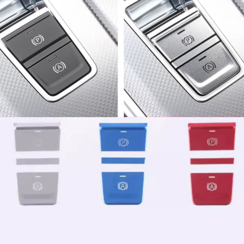 Car Electronic Handbrake Button Sticker Decoration Interior Metal Protective Cover Accessories For Audi A6 C7 2012-2015 C8 19-21