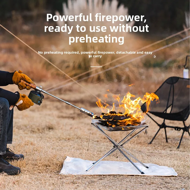 

Outdoor Portable Detachable Spray Gun Stainless Steel Household Camping Barbecue Point Charcoal Roast Pig Hair Gun