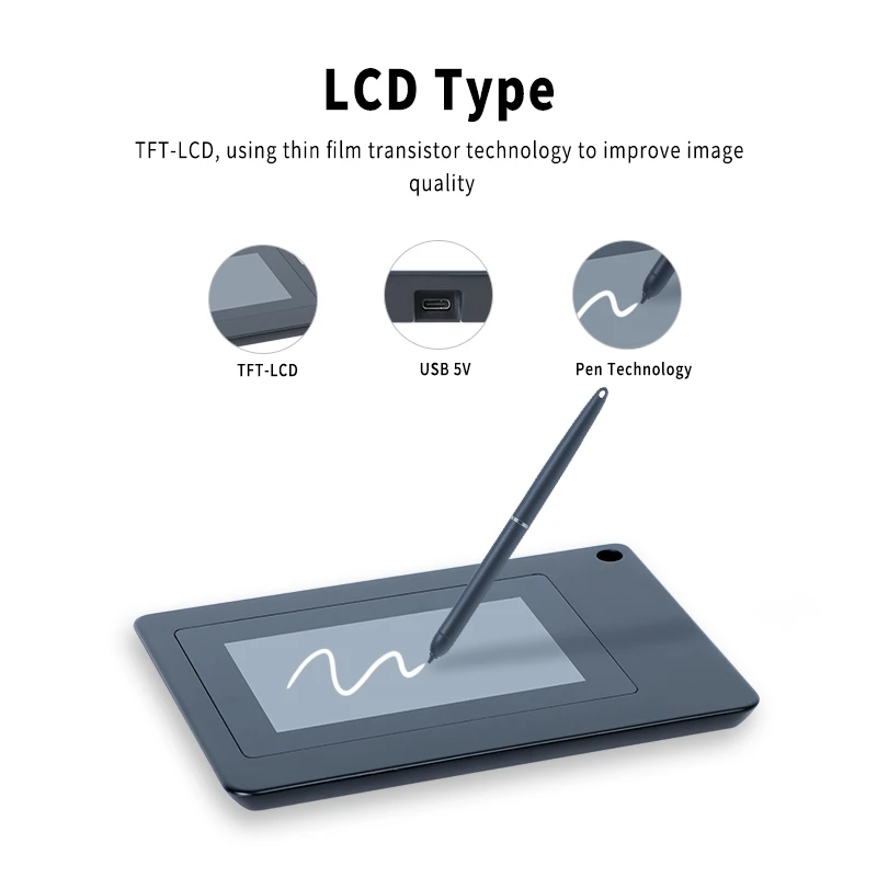 DS510 POS Machine 5 Inch Electronic Writing Tablet Lcd Sign Board Digital Signature Pad with Stylus view 5