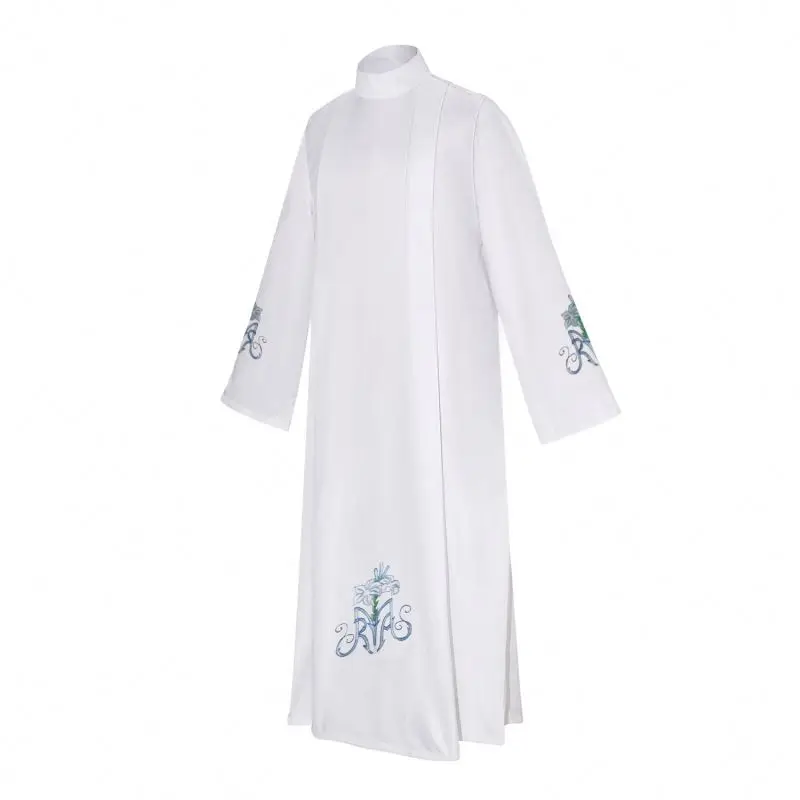 Medieval católico sacerdote plissado litúrgico igreja vestuário igreja medieval oração robe cosplay sexy feminino kostum trajes