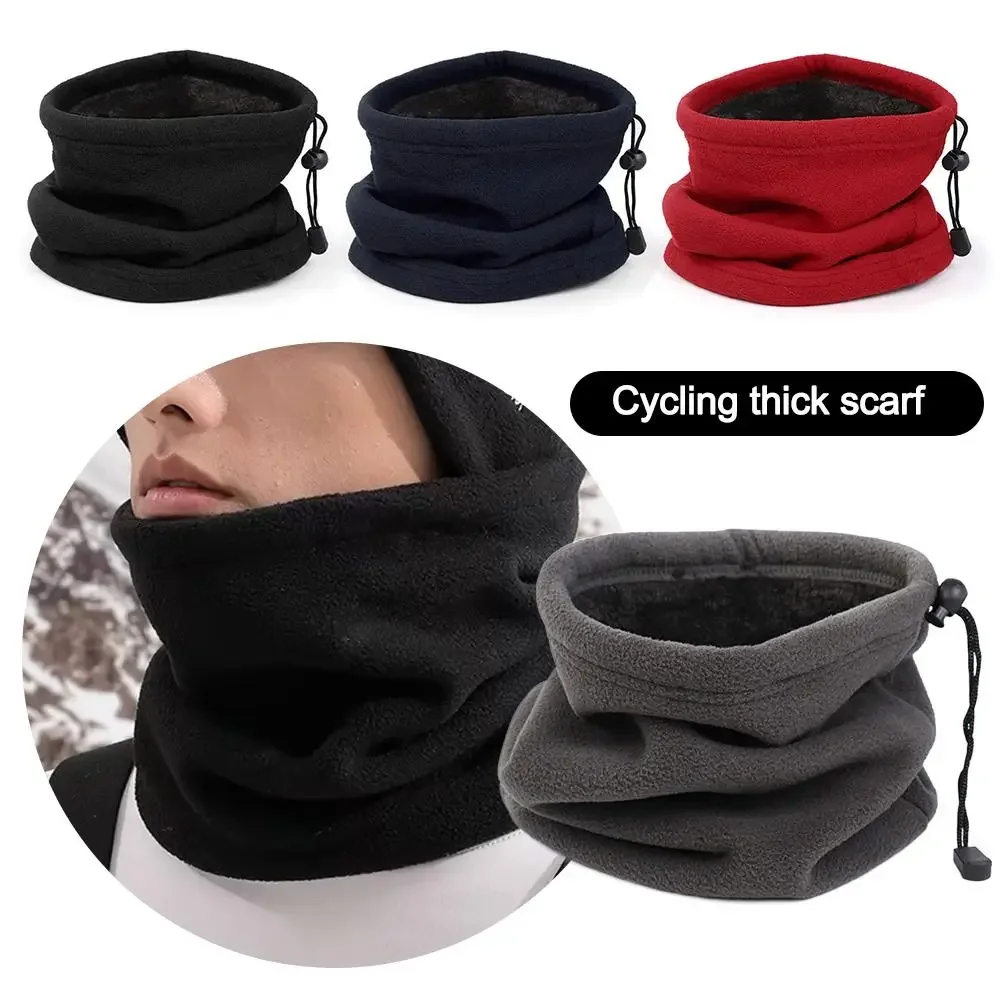 New Neck Protection Fleece Scarf Solid Color Warm Neck Warmer Thick Neck Scarves Winter