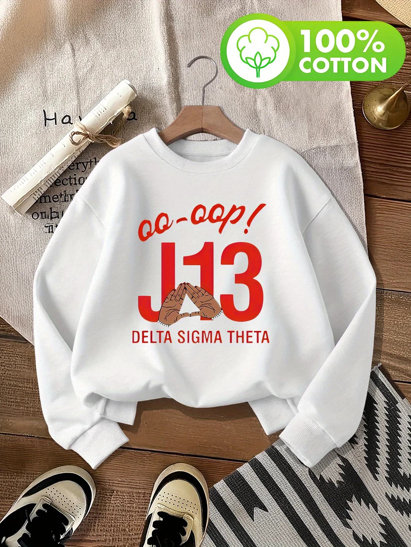 Sorority's Call السيدات 100% القطن الخالص بدون غطاء محرك السيارة البلوز الرجعية الكرتون طباعة بلوزة كاجوال مريحة لخريف وشتاء