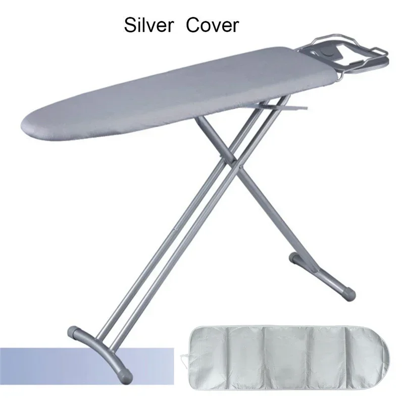 3 Type Sizes Household Portable Folding Coated Ironing Board Cover Mat Universal Silver Thick Reflect Heat Non-Slip Ironing Pad