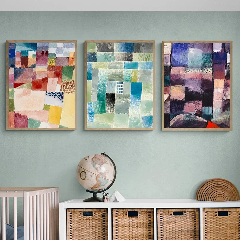 Paul Klee Abstract Artwork Collection Poster in The Spirit of Hoffmann Canvas Painting Wall Art Picture for Room Home Decor