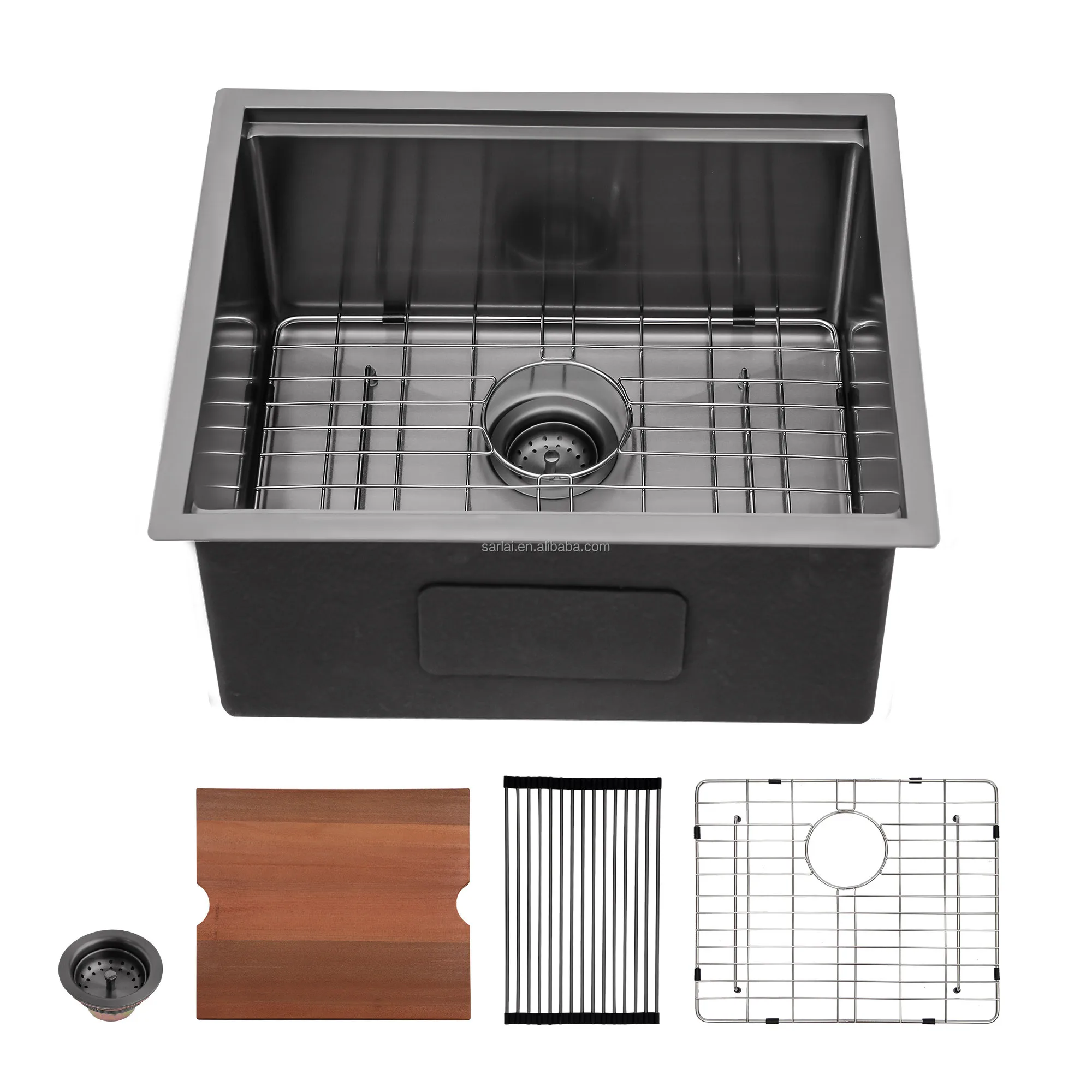 Sarlai Modern 304 Stainless Steel Single Bowl Bar Sink Undermount Installation