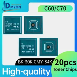 Dmyon-トナーカートリッジのリセットチップ、c60、c70、006r01655、006r01656、006r01657、006r01658と互換性があり、プリンターチップ、20個