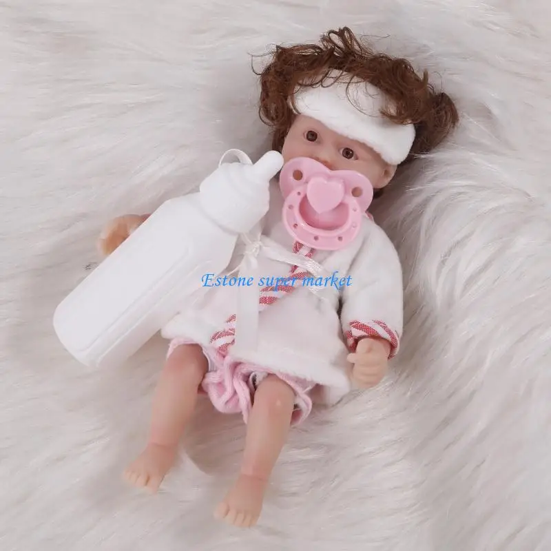 090B 6 Roleplay Girl Doll Reborns Toy Caucasian Infant Doll Great Garn para niños