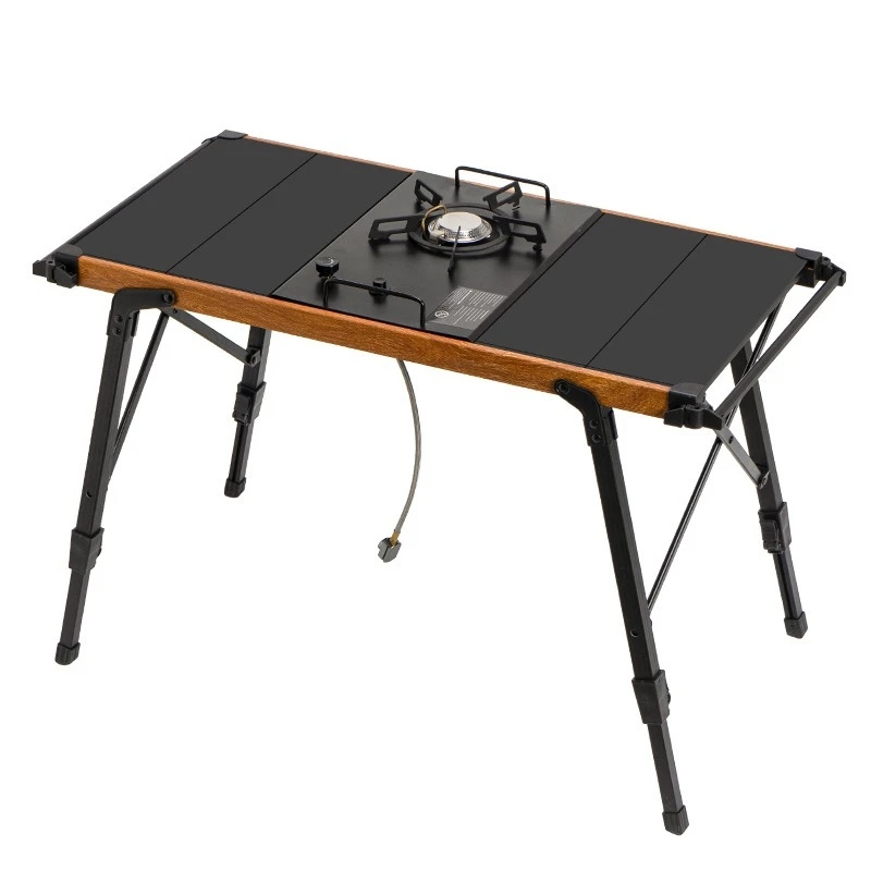 Folding Table Camping Portable Lifting Expansion Aluminum Panel Table Mobile Kitchen Picnic BBQ Table
