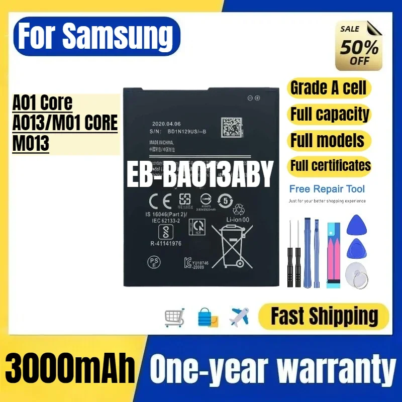 EB-BA013ABY for Samsung  A01 Core/A013/MO1 CORE/MO13  Phone Batteries High Quality  Replacement Bateria Grade A Cell with Tools