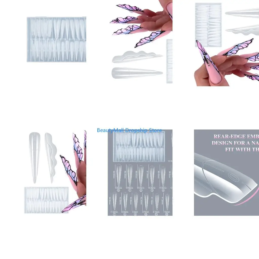 40JD 150Pieces Butterfly Design Manicure Molds For Efficient Batch Processing