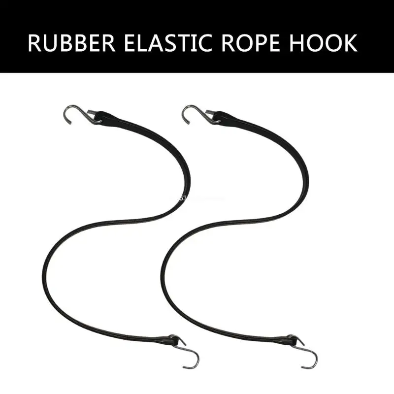 10Pcs Rubber Bungee Cords with Hook for Securing Tarps, Motorcycle, Cargo Dropship