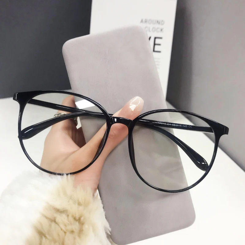 Big Size Frames Woman Korean Round Shape TR90 Material Glasses Frames Hot Selling Blue Light Blocking Men Glass