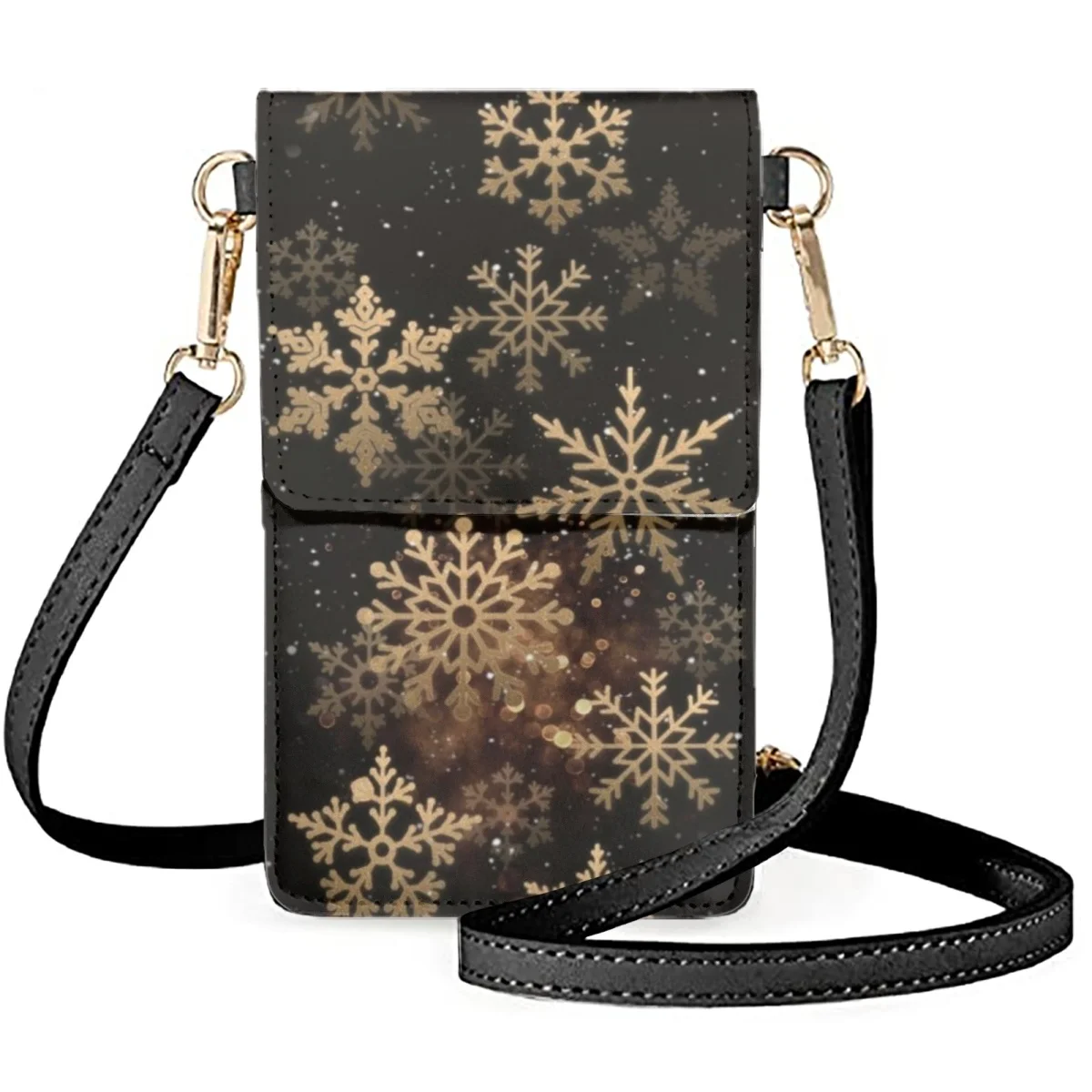 FORUDESIGNS Beautiful Snowflake Cellphone Bag Ladies Going Out Girl Bags Shoulder Design Makeup Small Items Bag Pack Fashion