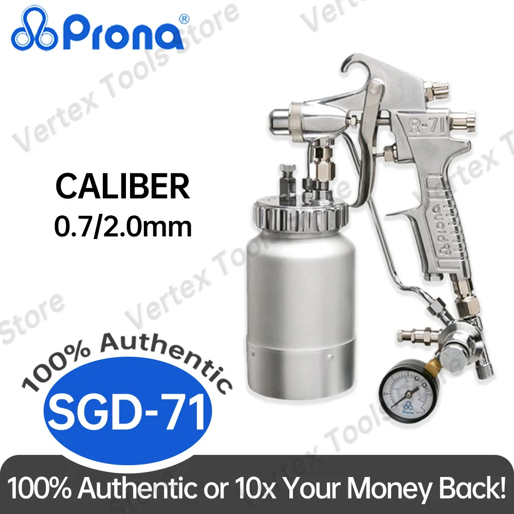 Prona SGD-71 Suction Type Air Spray Gun High Atomization Paint Sprayer for Automotive Wood Furniture Industry Topcoat Finish