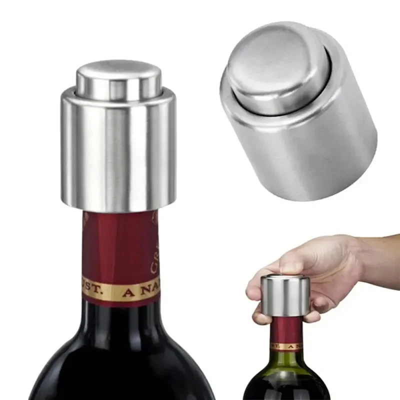 3PCS/SET Champagne Stopper Stainless Steel Wine Champagne Cork Stopper Blanks Reusable Portable Sealer Wine Bottle Stopper