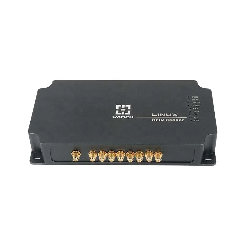 Vanch Long Range UHF RFID 8 Antenna Fixed Reader with POE 860-960MHz Frequency for Inventory Check