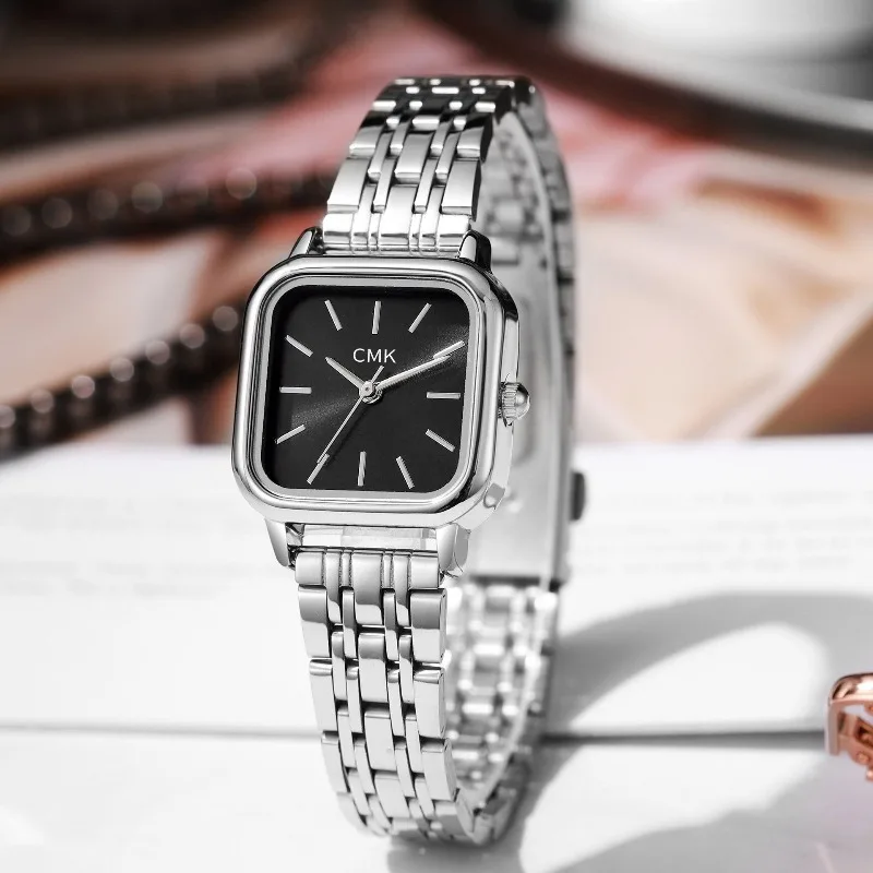 Steel Belt Women's Watch, Stylish Simple Temperament Compact Watch, Quartz Women's Alloy Watch