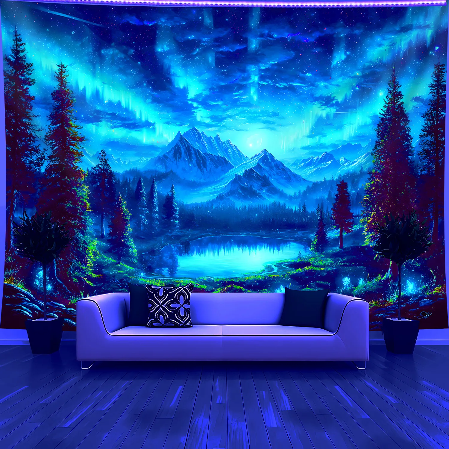 ميزة غرفة المعيشة من نسيج غابة - مراجعة Wall Scroll Tapestry وسعره