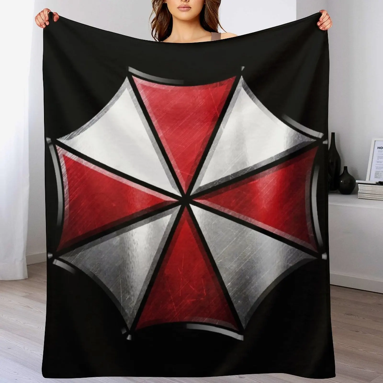 

Umbrella Corp (Variant) Throw Blanket Soft Plush Plaid Polar Soft Big Flannels Blankets