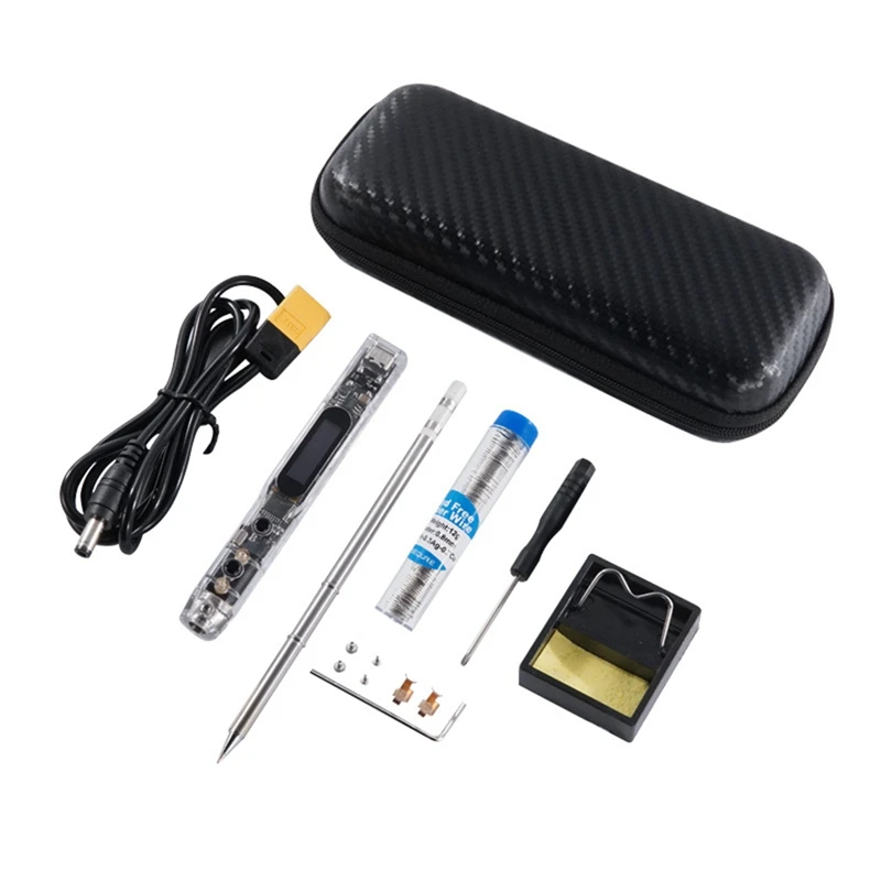 SI012(T12-B2) 65W Intelligent OLED Electric Soldering Iron Sensitivity Adjustable Built-In Buzzer Soldering Head 450℃